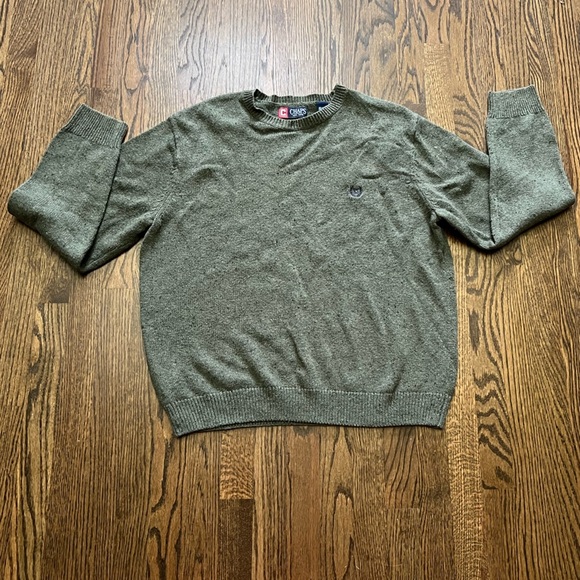 Vintage Ralph Lauren Chaps Men's Olive Crewneck Sweater XL - Picture 3 of 5